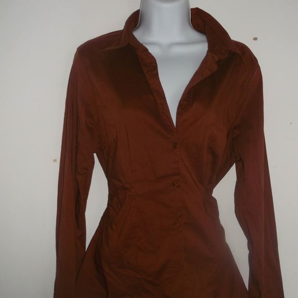 Twik Simmons Brown Stretch Blouse - Picture 1 of 2